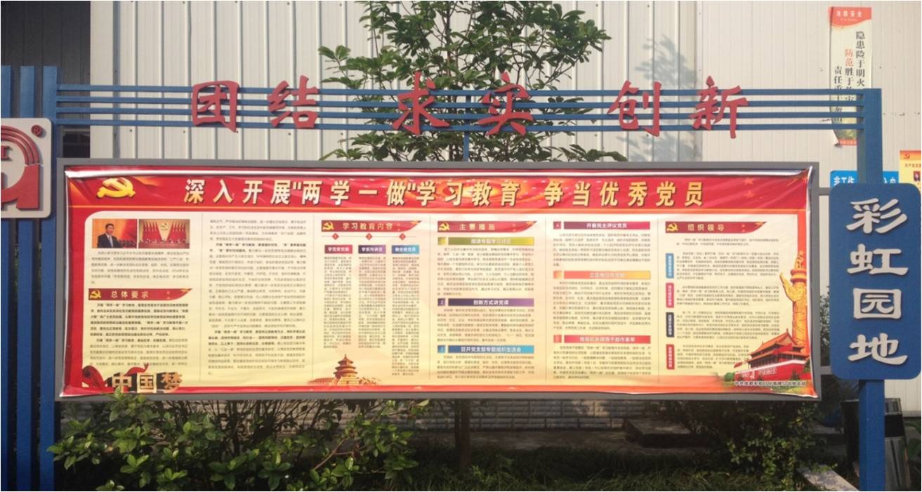 成都同花顺（中国）日化有限公司党支部“两学一做”动员宣传