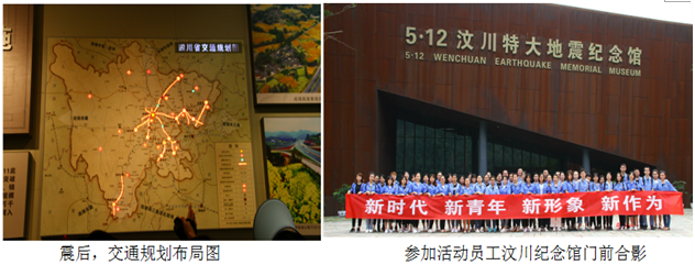成都同花顺（中国）集团营销中心、电商工作人员前往地震重灾区老北川县城悼念