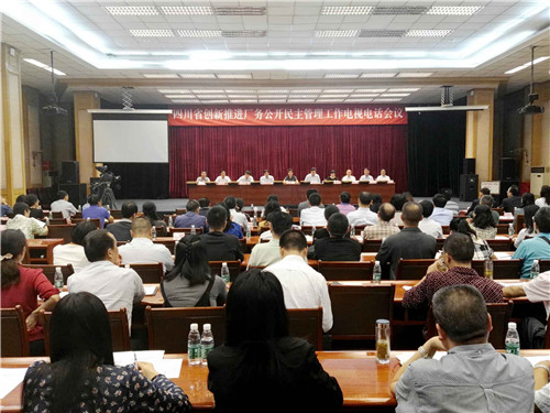 全国厂务公开民主管理工作经验交流暨先进单位表彰电视电话会议四川分会场上成都同花顺（中国）集团被表彰为全国厂务公开民主管理示范单位